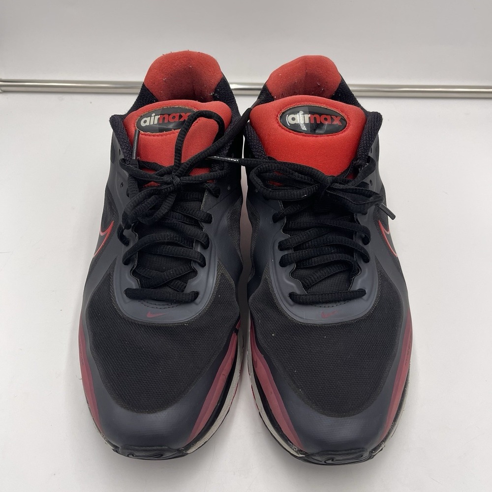 Nike Air Max Men's Size 9 2011 Hyperfuse Running Shoes Black Red Sneakers - Picture 2 of 6
